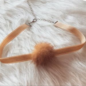 🛍2 for $25🛍 NWT Tan Pom Pom Choker